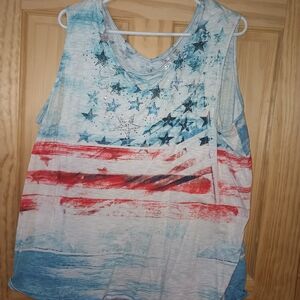 Patriotic Sleeveless Tank Top